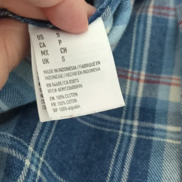 3 Button Down Lot Plad Striped And Solid Western Coastal Cotton Shirts Small - Picture 9 of 9